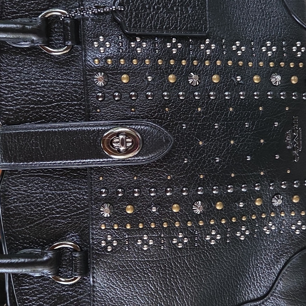 Coach Bandana Rivets Mercer Satchel - Picture 2 of 7